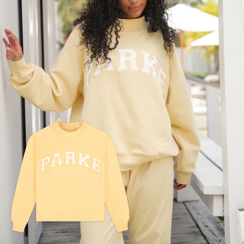 Parke Mockneck sweatshirt in color Peel